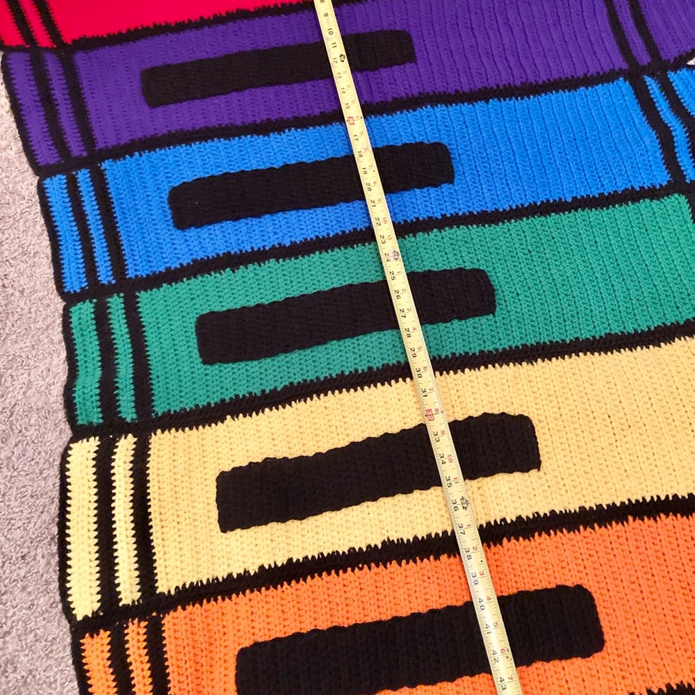 Crayons Afghan Rug - Picture 12 of 12